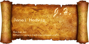 Jenei Hedvig névjegykártya